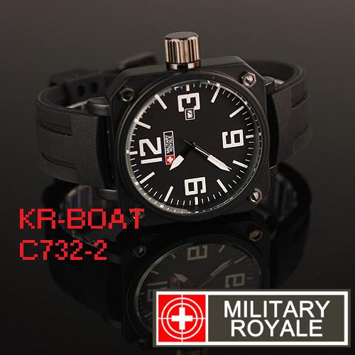 NEW MILITARY ROYALE PILOT U.S ARMY GZ-BOAT GMT WATCH
