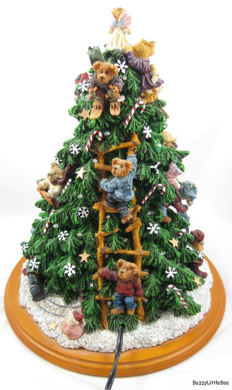 danbury mint boyds bears lighted christmas tree sculpture danbury mint boyds bears lighted christmas tree sculpture