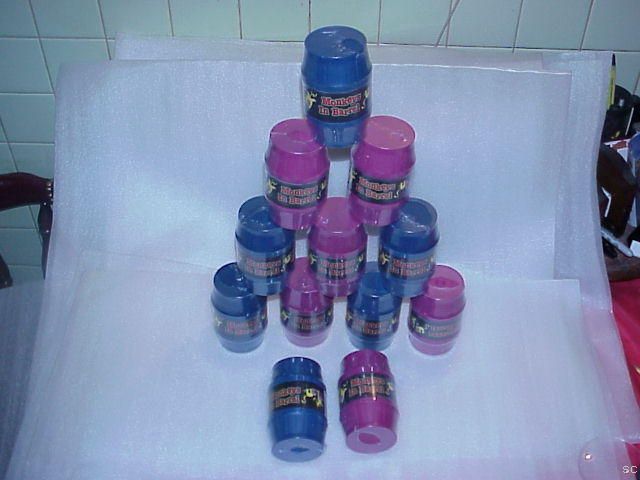 LOT OF 12 MONKEYS IN BARREL GAME 4.5" BARRELS NEW NR