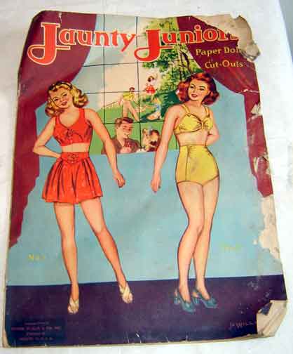 Vintage 1946 JAUNTY JUNIORS PAPER DOLLS UNCUT