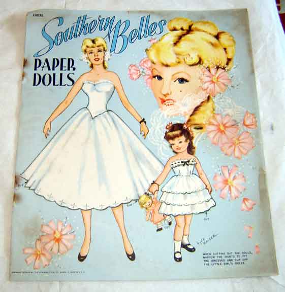 Vintage 1953 SOUTHERN BELLES PAPER DOLLS UNCUT