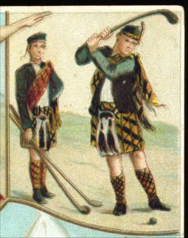 1893 Early Arbuckle Coffee Scotland Golf Trade Ad Card