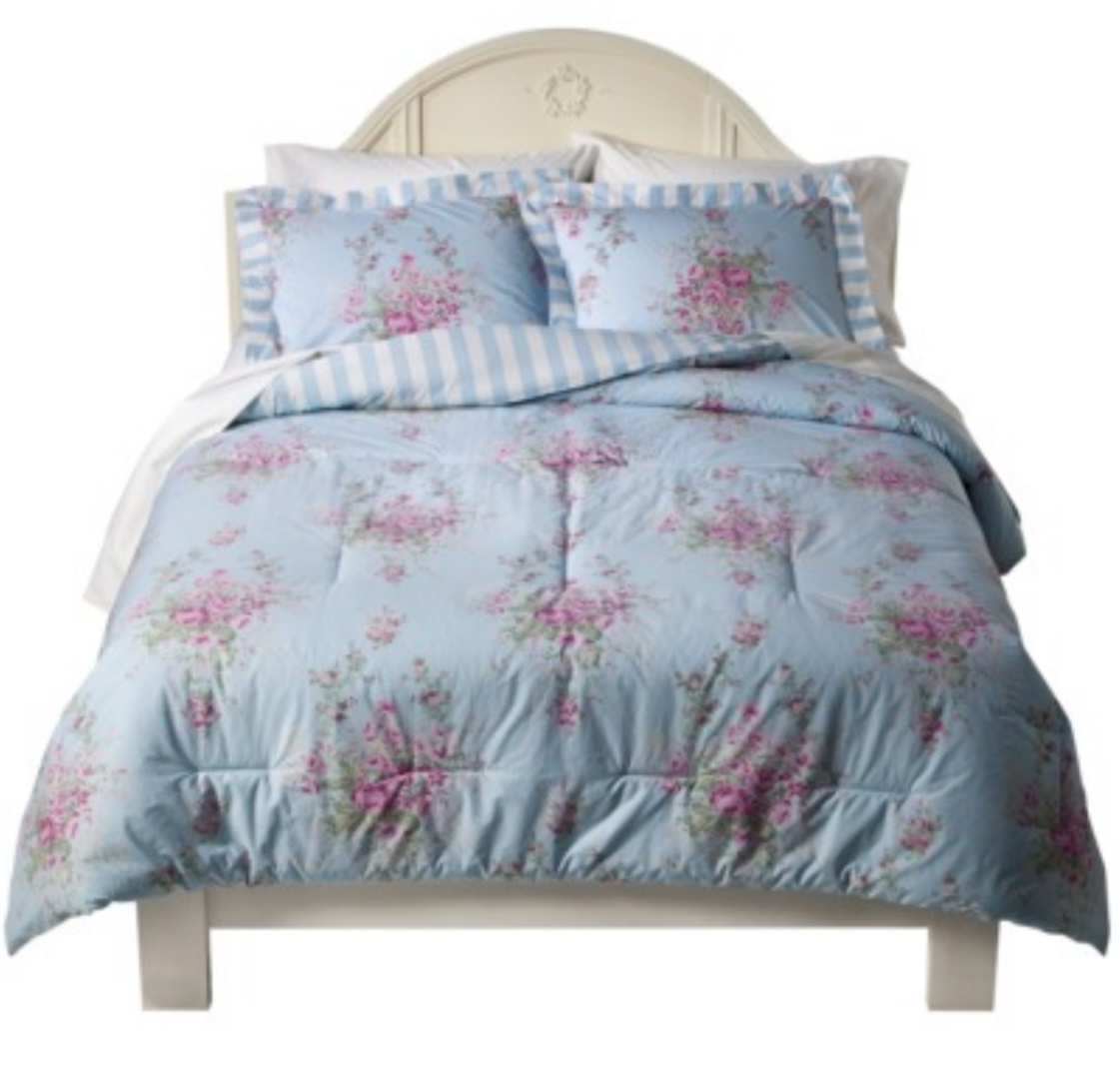 Rachel Ashwell Simply SHABBY CHICKING Comforter Cottage RoseBlueStripe Set 3P eBay