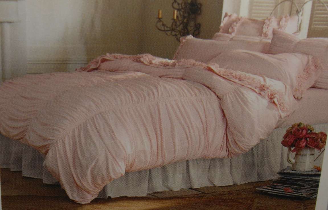 Rachel Ashwell SHABBY CHICPink Ruched ComforterDuvet eBay