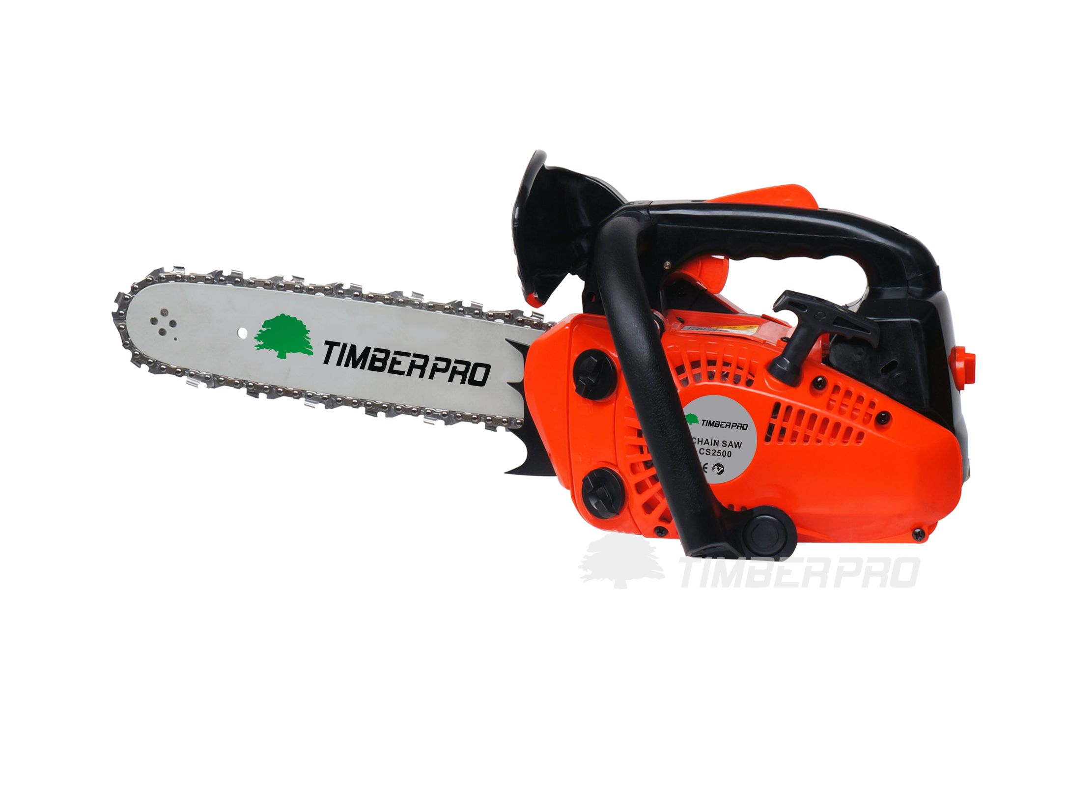 26cc 10" TIMBERPRO Petrol Top Handle Chainsaw. Topping Chain Saw with 2