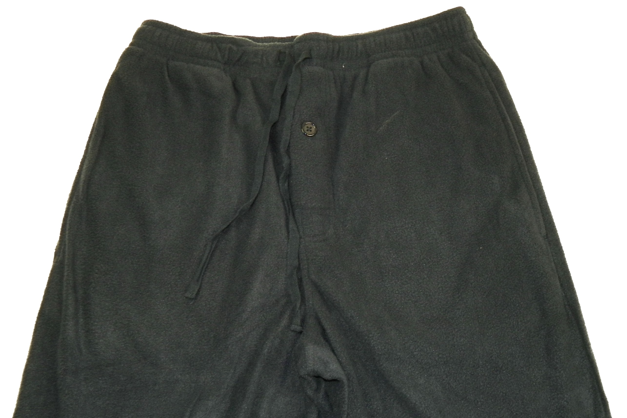 Men's Microfleece Lounge Pants Faded Glory Pajama Bottoms Navy Button