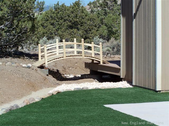CEDAR WOOD BRIDGE WOODEN POND YARD 8 FOOT SHIP NOW
