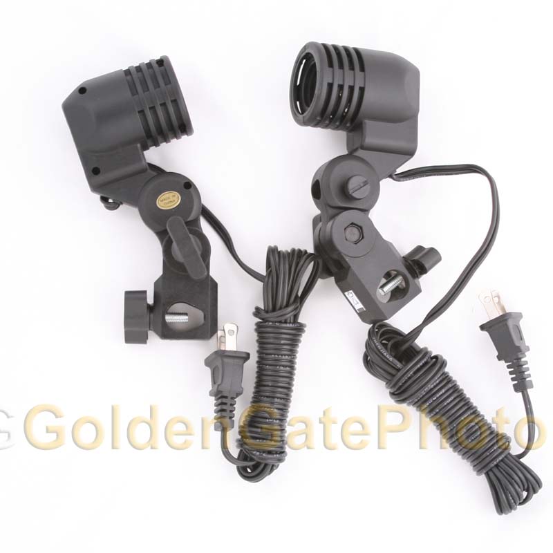 2X NEW AC SWIVEL SOCKETS FOR PHOTO  BULBS AND STROBES