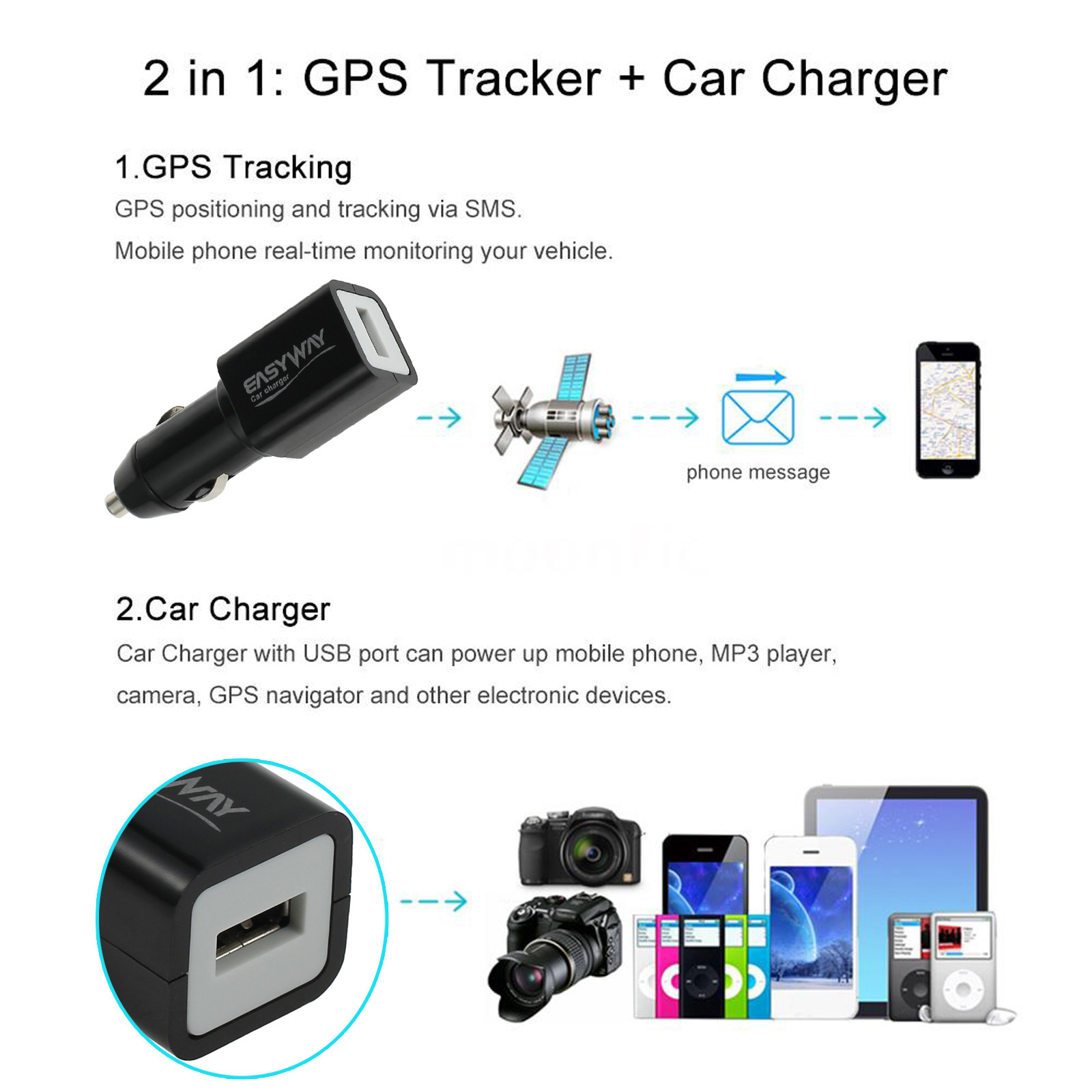 Car Charger With Usb Port Can Power Up Mobile Phone Mp Player Camera Gps Navigator And Other Similar Electronic Devices Car Charger With Usb Port Can Power Up Mobile Phone Mp Player Camera Gps Navigator And Other Similar Electronic Devices