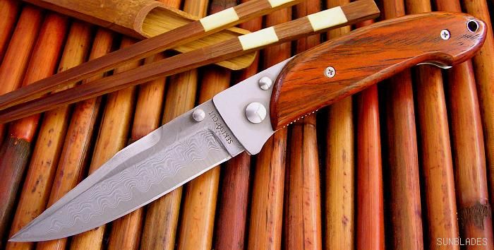 SEKI-CUT DAMASCUS LUM ENCOUNTER COCOBOLO POCKET KNIFE