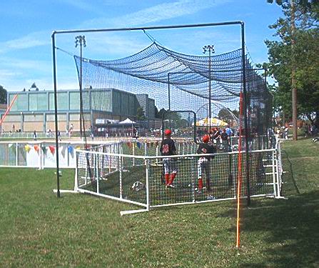 NYLON BATTING CAGE 55x12x12 W/ FREE L-SCREEN SAFETY NET