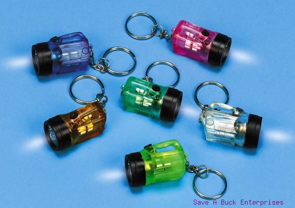 PARTY SUPPLIES HUGE LOT - 72 - FLASHLIGHT KEYCHAINS