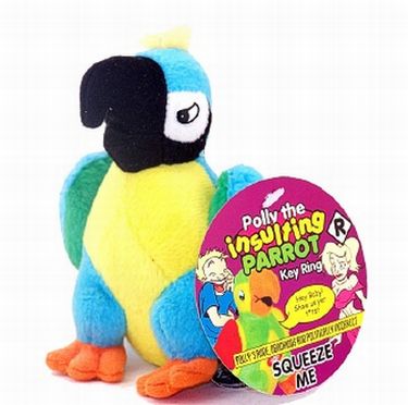 lot set of 10 - OFFENSIVE - Wild Polly Parrot keychains