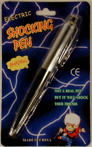 COMBO LOT  5 SHOCK LIGHTERS ----  & ---  5 SHOCK PENS