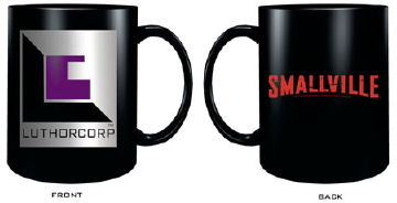 Smallville TV Series Luthorcorp Logo Black Ceramic Mug