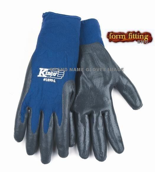 2 PR KINCO Mens NITRILE Garden Gloves FORMFIT Sizes!