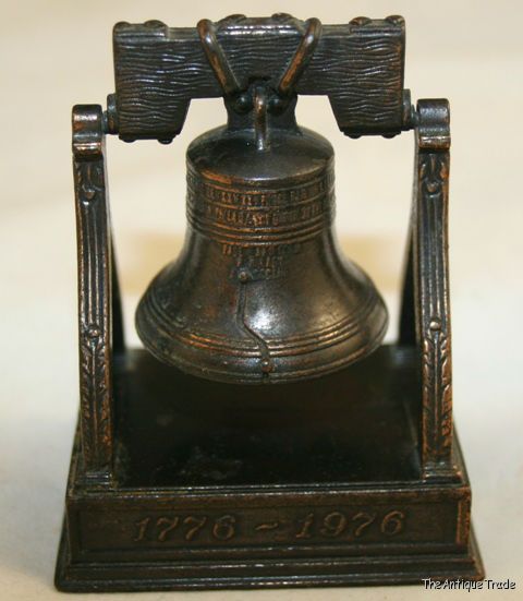 1970s Vintage cast metal Liberty Bell miniature shaped Pencil Sharpener