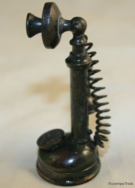 1970s Vintage cast metal Retro Telephone miniature Pencil Sharpener