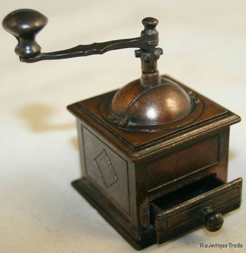 1970s Vintage cast metal Coffee Mill miniature Pencil Sharpener