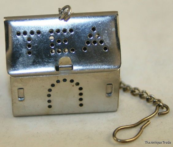 1980s Vintage stainless steel House shaped Tea infuser