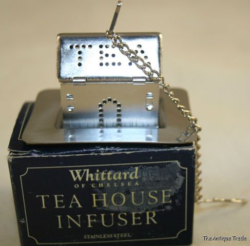 1980s Vintage stainless steel House shaped Tea infuser with original box