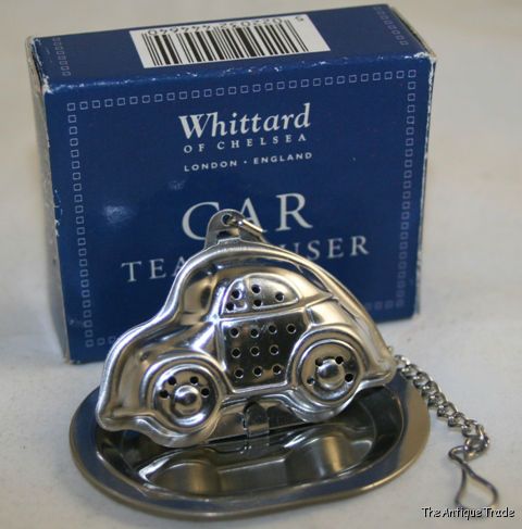 1980s Vintage stainless steel Car shaped Tea infuser with original box