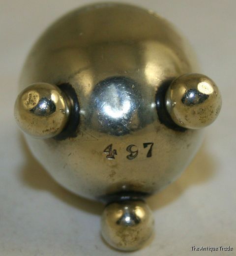 Antique white metal Tea infuser or pepperette hallmarked 497