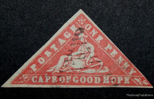Cape of Good Hope Triangular Stamp 1d. 1861 Wood Block