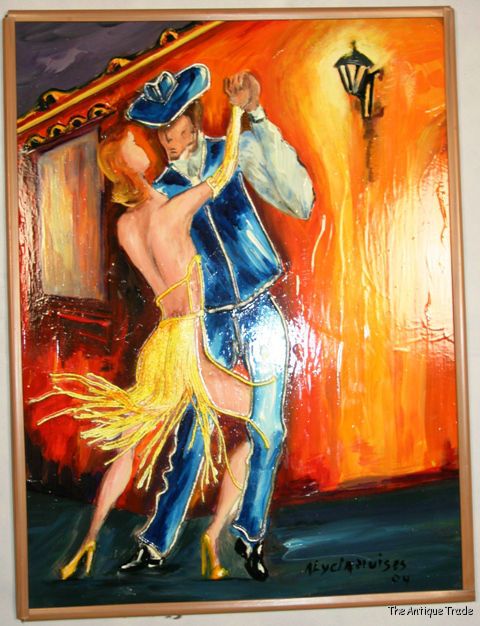 2004 original Argentinian art acrylic on board painting Tango by Alycia Muises