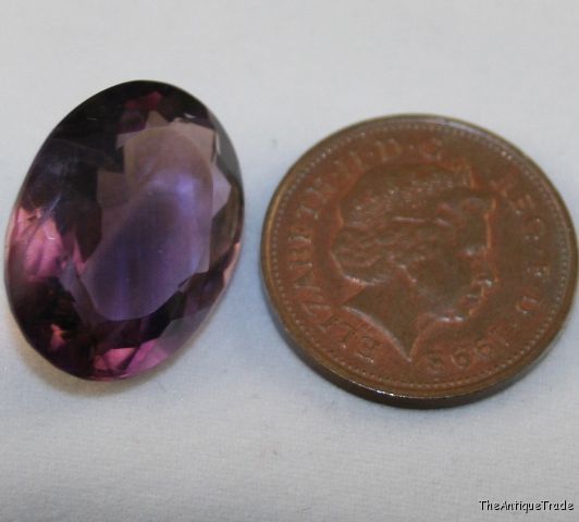 Faceted oval 15x20 Amethyst 15.2 ct light purple am11
