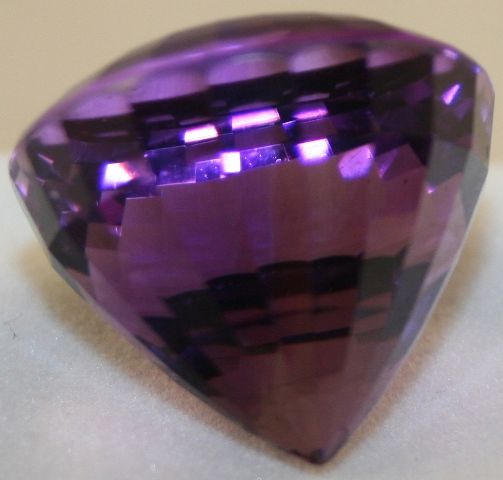 Faceted round giant Amethyst 48.1ct Royal purple am0
