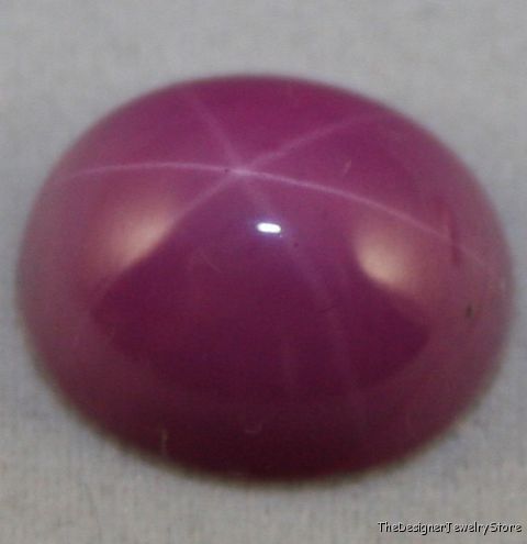 Lab grown Star Ruby 10x12 oval 7.1ct gem cabochon ru2