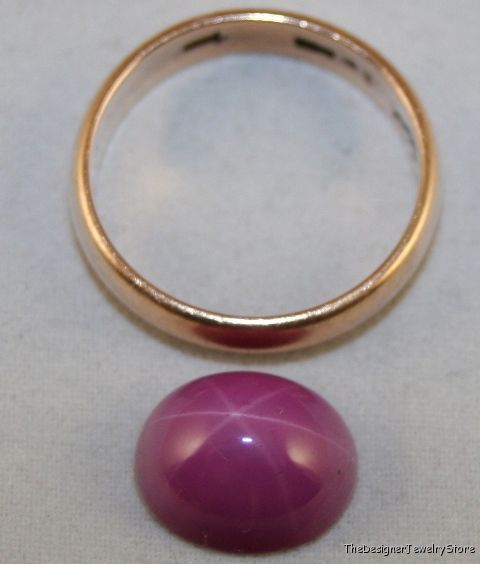 Lab grown Star Ruby 10x12 oval 7.1ct gem cabochon ru2