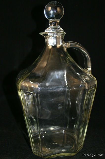 Vintage 1930s Art Deco glass large Decanter jug