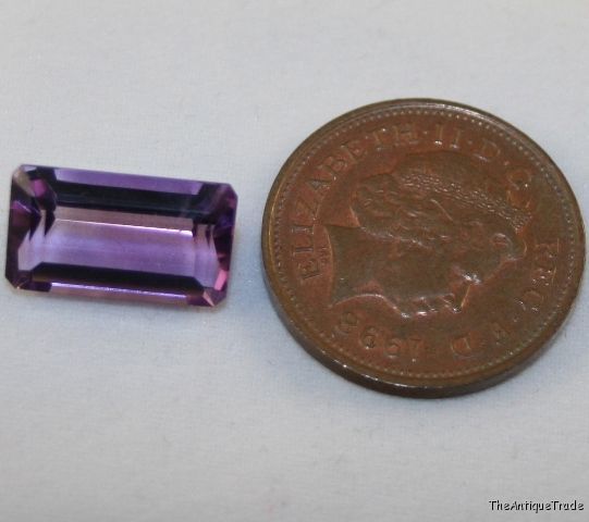 Faceted octagon 8x14 Amethyst 5.2ct light purple am13