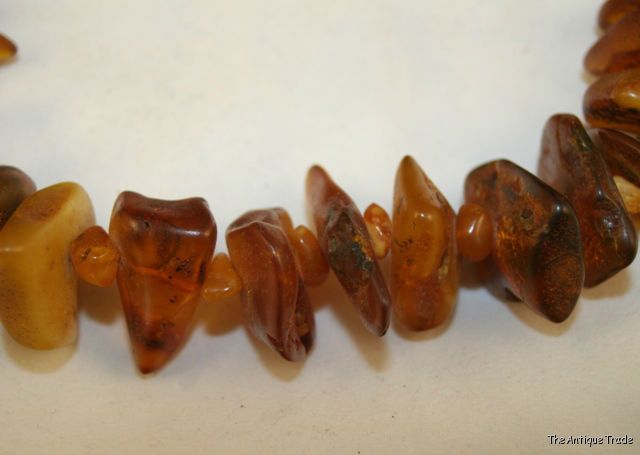 Superb Vintage  Baltic Amber large natural nuggets necklace 100g