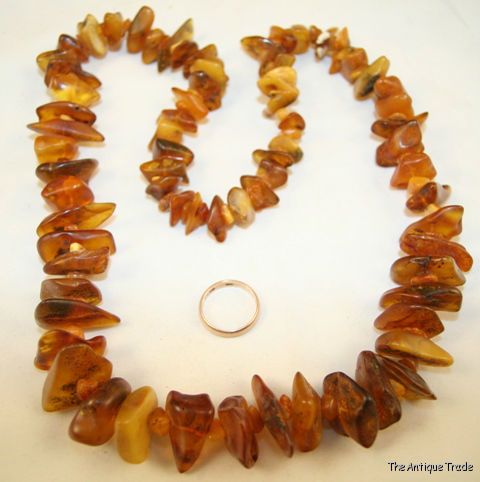 Superb Vintage  Baltic Amber large natural nuggets necklace 100g