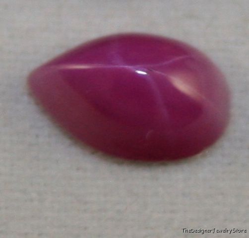 Lab grown Star Ruby 5x8 pear 1.4ct gem cabochon ru5