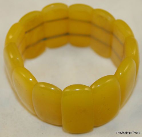 Superb Vintage Baltic Champagne Amber large bracelet 28g