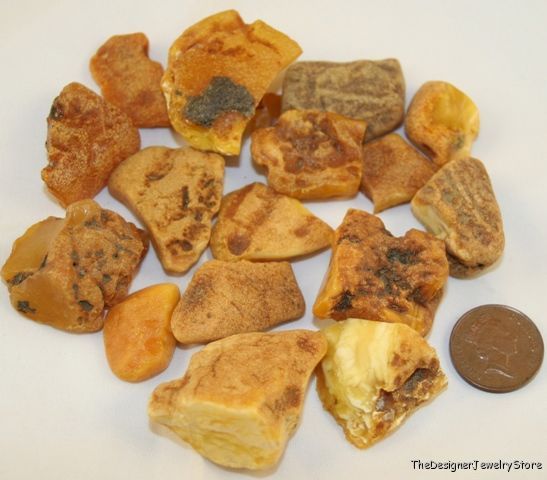 Natural raw Baltic Amber 20-30mm pieces 56g pack ab5