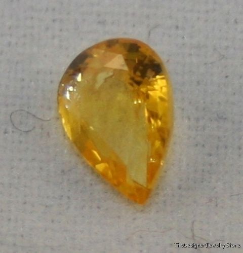 Natural yellow Sapphire 4.5x6 pear 0.5ct gem AA sa6