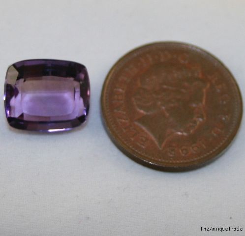 Faceted octagon 10x12 Amethyst 6.3ct light purple am16
