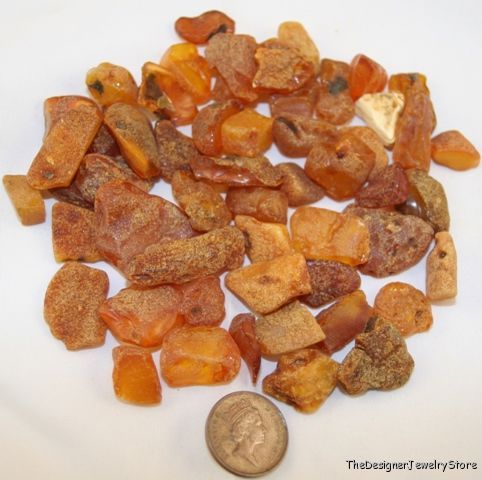 Natural raw Baltic Amber 15-20mm pieces 50g pack ab6