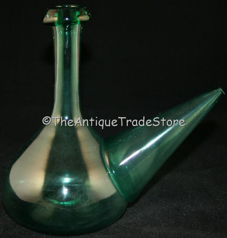 Vintage Green glass bottle / jug