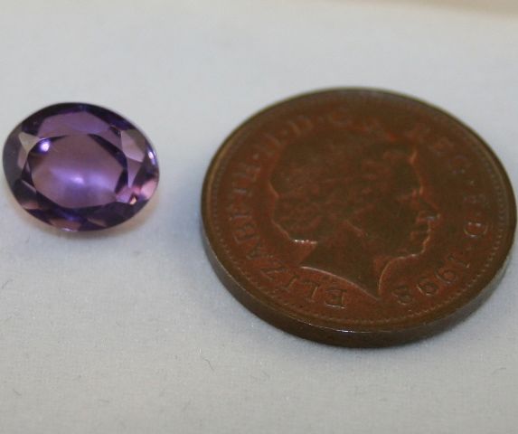 Faceted oval 8x10 Amethyst 2.3ct Light purple am4