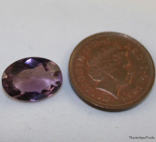 Faceted oval 10x14 Amethyst 4.6ct light purple am18