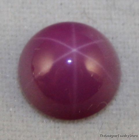 Lab grown Star Ruby 7mm round 1.6ct gem cabochon ru8
