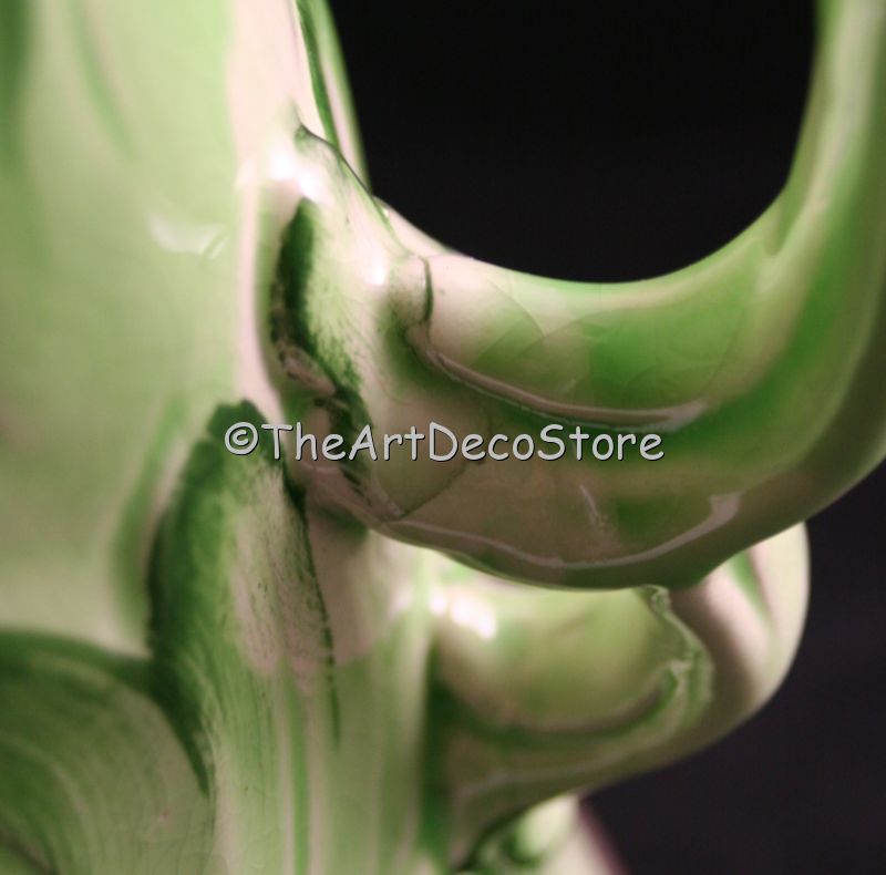 Antique Art Deco hand painted Sterling Pottery jug