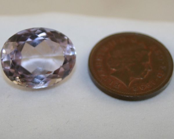 Faceted oval 14.5x17 Amethyst 15.7ct Lilac purple am6