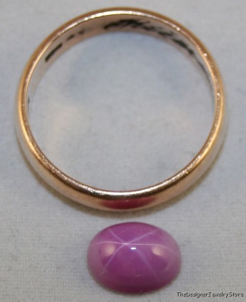 Lab grown Star Ruby 7x9 oval 2.6ct gem cabochon ru9